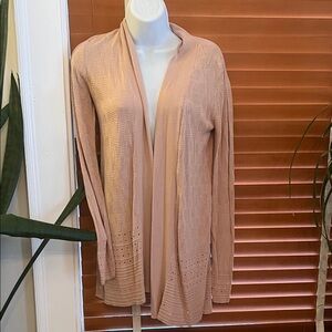 Cyrus Blush Open-Front Cardigan